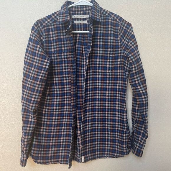 𝅺WOOLRICH Sz small S pemberton flannel shirt button down plaid - Picture 4 of 10